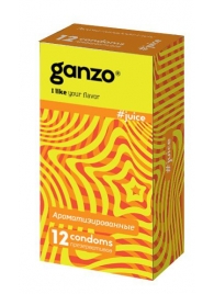 Ароматизированные презервативы Ganzo Juice - 12 шт. - Ganzo - купить с доставкой в Балаково