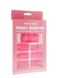 Набор из 7 розовых насадок на пенис ONE-A-DAY PENIS SLEEVES PINK - Seven Creations - в Балаково купить с доставкой