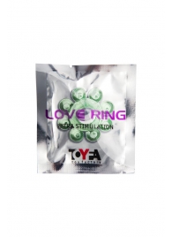 Зеленое эрекционное кольцо-цветок - Toyfa Basic - в Балаково купить с доставкой