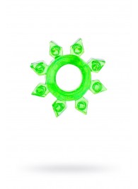 Зеленое эрекционное кольцо-звезда - Toyfa Basic - в Балаково купить с доставкой