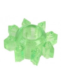 Зеленое эрекционное кольцо-звезда - Toyfa Basic - в Балаково купить с доставкой