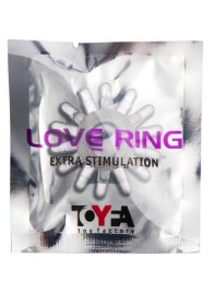 Прозрачное гелевое эрекционное кольцо с шипиками - Toyfa Basic - в Балаково купить с доставкой