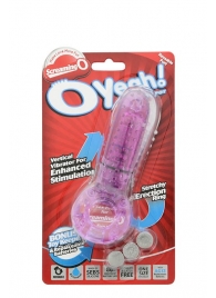 Фиолетовое эрекционное кольцо с вибрацией и пальчиком OYEAH PURPLE - Screaming O - в Балаково купить с доставкой
