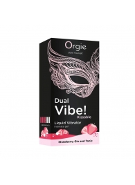 Съедобный жидкий вибратор Dual Vibe! со вкусом клубничного джина с тоником - 15 мл. - ORGIE - купить с доставкой в Балаково