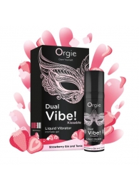 Съедобный жидкий вибратор Dual Vibe! со вкусом клубничного джина с тоником - 15 мл. - ORGIE - купить с доставкой в Балаково