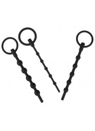 Набор из 3 черных силиконовых уретральных стимуляторов Training Set - Orion - купить с доставкой в Балаково