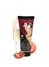 Массажный крем для тела с ароматом клубники и шампанского Sparkling Strawberry Wine - 200 мл. - Shunga - купить с доставкой в Балаково