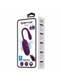 Фиолетовое виброяйцо с электростимуляцией Doreen - Baile - купить с доставкой в Балаково