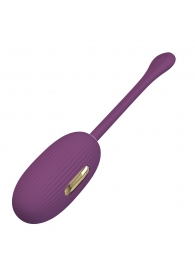 Фиолетовое виброяйцо с электростимуляцией Doreen - Baile - купить с доставкой в Балаково