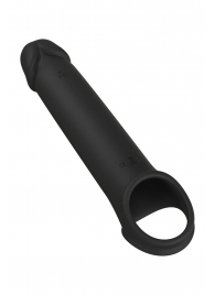 Черная насадка-удлинитель с вибрацией Vibrating Extender With Remote - Dream Toys - в Балаково купить с доставкой