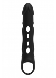 Черная насадка-удлинитель Vibrating Extender With Remote с вибрацией - Dream Toys - в Балаково купить с доставкой
