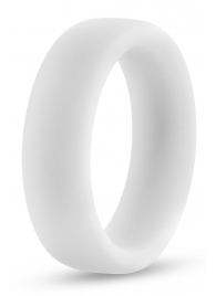 Белое люминесцентное эрекционное кольцо Silicone Glo Cock Ring - Blush Novelties - в Балаково купить с доставкой