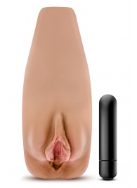 Маструбатор-вагина с вибрацией Soft   Wet Renata Realistic Tan Masturbator - Blush Novelties - в Балаково купить с доставкой
