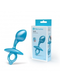 Голубая анальная пробка для массажа простаты Bulb Silicone Prostate Plug - 10,7 см. - b-Vibe - в Балаково купить с доставкой