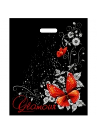 Черный пакет Glamour с вырубной ручкой (38х47 см) - Сима-Ленд - купить с доставкой в Балаково