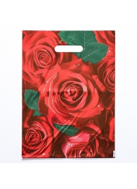 Пакет с цветочным принтом и вырубной ручкой (30х40 см) - Сима-Ленд - купить с доставкой в Балаково