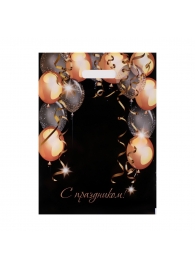 Пакет с вырубной ручкой и принтом в виде шариков (30х40 см) - Сима-Ленд - купить с доставкой в Балаково