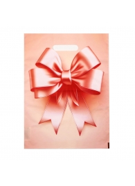 Пакет с принтом в виде банта с вырубной ручкой (30х40 см) - Сима-Ленд - купить с доставкой в Балаково