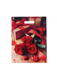 Пакет с принтом в виде роз (31х40 см) - Сима-Ленд - купить с доставкой в Балаково