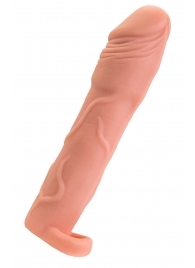 Телесная удлиняющая насадка с подхватом - 19 см. - ToyFa - в Балаково купить с доставкой