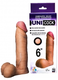 Насадка для страпона фаллической формы UNICOCK 6  - 18 см. - LOVETOY (А-Полимер) - купить с доставкой в Балаково
