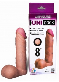 Фаллическая насадка для страпона UNICOCK 8  - 20 см. - LOVETOY (А-Полимер) - купить с доставкой в Балаково