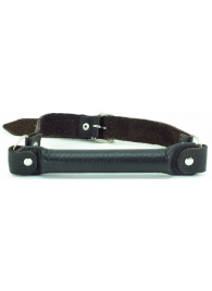 Чёрный кожаный кляп-трензель - БДСМ Арсенал - купить с доставкой в Балаково