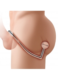 Кольцо на пенис с анальным стимулятором Stainless Steel Anal Hook   Cock Ring - BlueLine - в Балаково купить с доставкой
