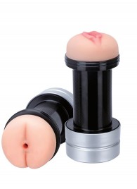 Мастурбатор 2-в-1 REALSTUFF 2 IN 1 HUMMER ANUS   VAGINA: вагина и анус - Dream Toys - в Балаково купить с доставкой