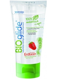 Гель-смазка на водной основе с ароматом клубники BioGlide - 80 мл. - Joy Division - купить с доставкой в Балаково