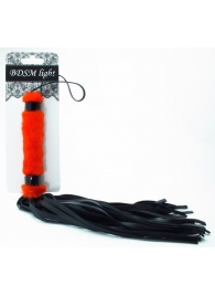 Нежная плеть с красным мехом BDSM Light - 43 см. - БДСМ Арсенал - купить с доставкой в Балаково