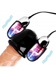 Черная стимулирующая насадка для головки полового члена Multi Speed Vibrating Penis Head Teaser - XR Brands - в Балаково купить с доставкой