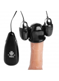Черная стимулирующая насадка для головки полового члена Multi Speed Vibrating Penis Head Teaser - XR Brands - в Балаково купить с доставкой