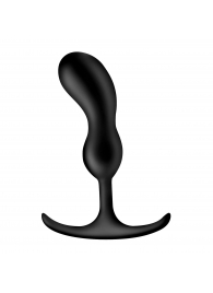 Черный массажер простаты с утяжелителями Premium Silicone Weighted Prostate Plug Medium - 16,3 см. - XR Brands - в Балаково купить с доставкой