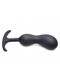 Черный массажер простаты с утяжелителями Premium Silicone Weighted Prostate Plug Large - 18,8 см. - XR Brands - в Балаково купить с доставкой