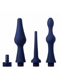 Набор из 3 универсальных насадок для анального душа Universal 3 Piece Silicone Enema Attachment Set - XR Brands - купить с доставкой в Балаково