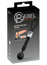 Черное эрекционное лассо с шариком-утяжелителем Heavy Rope - Orion - в Балаково купить с доставкой