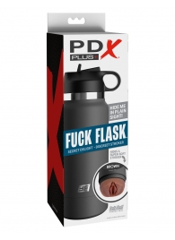 Смуглый мастурбатор-вагина в корпусе-бутылке F*ck Flask - Pipedream - в Балаково купить с доставкой