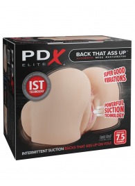 Телесный мастурбатор-полуторс с вибрацией и эффектом всасывания Back That Ass Up - Pipedream - в Балаково купить с доставкой
