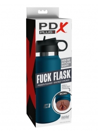 Смуглый мастурбатор-вагина в синей колбе F*ck Flask - Pipedream - в Балаково купить с доставкой