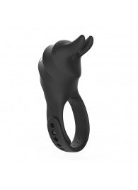 Черное эрекционное кольцо Usagi с ушками и пультом ДУ - BeYourLover - в Балаково купить с доставкой