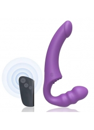 Фиолетовый безремневой страпон Straples Strap-On Dildo - Erokay - купить с доставкой в Балаково