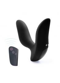 Черный вибромассажер простаты 3,5’’ Remote Control Curve P-spot Massager - 12 см. - Erokay - в Балаково купить с доставкой