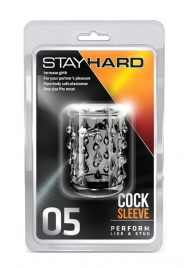 Прозрачная насадка с капельками STAY HARD COCK SLEEVE 05 CLEAR - Blush Novelties - в Балаково купить с доставкой