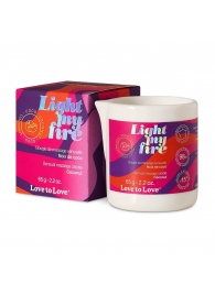 Массажная свеча Light My Fire Coconut с ароматом кокоса - 65 гр. - Love to Love - купить с доставкой в Балаково