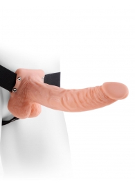 Полый страпон телесного цвета Hollow Strap-On with Balls - 24 см. - Pipedream - купить с доставкой в Балаково