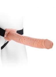 Фаллопротез телесного цвета Hollow Strap-On - 29 см. - Pipedream - купить с доставкой в Балаково