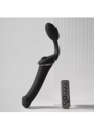 Черный безремневой вибрострапон Strap-On-Me Multi Orgasm Size XL - Strap-on-me - купить с доставкой в Балаково