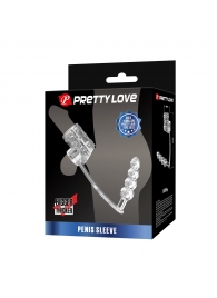 Прозрачная насадка на пенис и мошонку с анальным стимулятором Rilley - Baile - в Балаково купить с доставкой