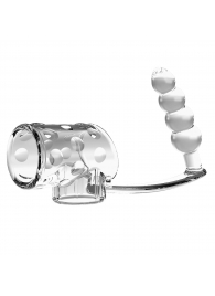 Прозрачная насадка на пенис и мошонку с анальным стимулятором Rilley - Baile - в Балаково купить с доставкой